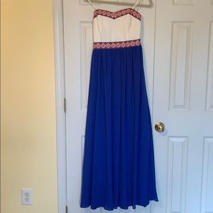 Strapless summer maxi dress